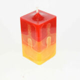 Quadrat Kerze "Candle on Fire"