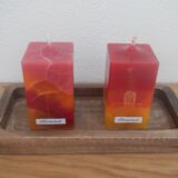 Quadrat Kerzen "Herbst Duo" mit modernen Kerzenteller – Bild 3