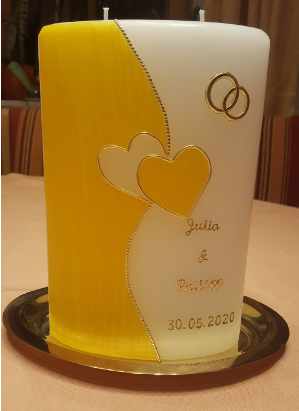 Hochzeitskerze für Julia & Philipp