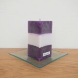 Set aus Quadrat Kerze "Adventzeit" mit Kerzenteller – Bild 2