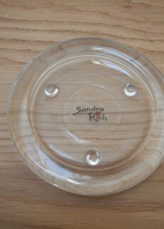 Glas Kerzenteller 10 cm Durchmesser, klein