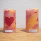 Stumpenkerze "Warm-ums-Herz" – Bild 4