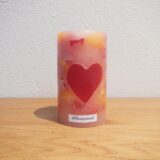 Stumpenkerze "Warm-ums-Herz"