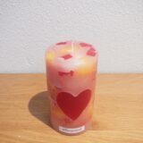 Stumpenkerze "Warm-ums-Herz" – Bild 2