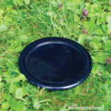Kerzenteller Glas Milchglas schwarz