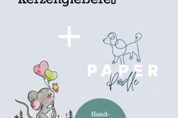 Taufkerzen Kooperation mit Paper Poodle