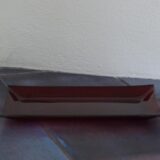 Kerzenteller Glas rot