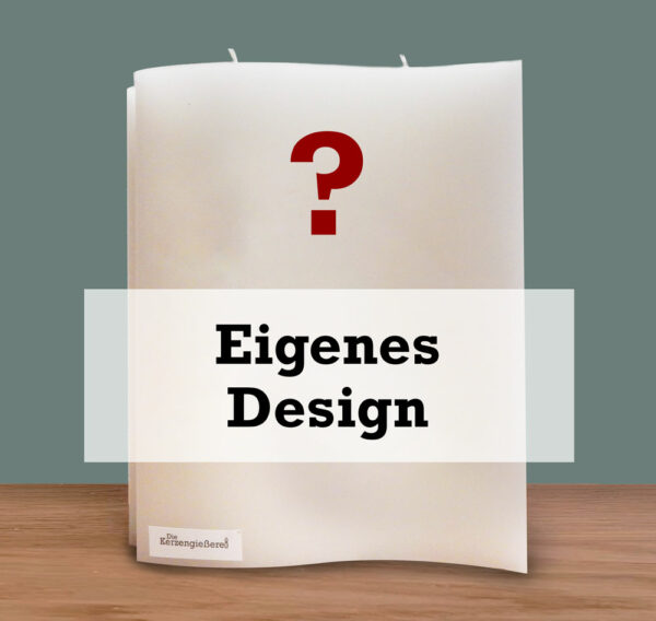 Rohling doppelte Welle eigenes Design Druckmotiv zwei Dochte, Motivkerze