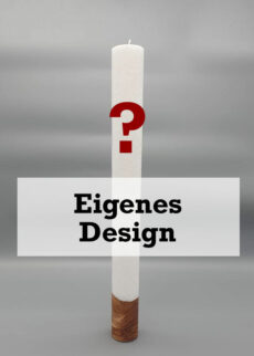 Taufkerze mit holzeinlage eigenes Design