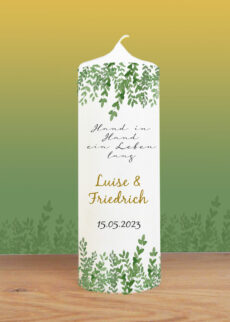 Hochzeitskerze Stumpenkerze 7cm Weide