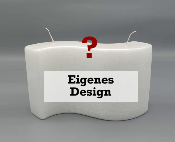 Hochzeitskerze mit edler PERLMUTT-STRUKTUR, extra große Welle, 26 x 15 x 4,5 cm, mit EIGENEM DESIGN von Grafikerin gestaltet oder nach Foto Vorlage, NUR FÜR WACHSMOTIVE, personalisiert