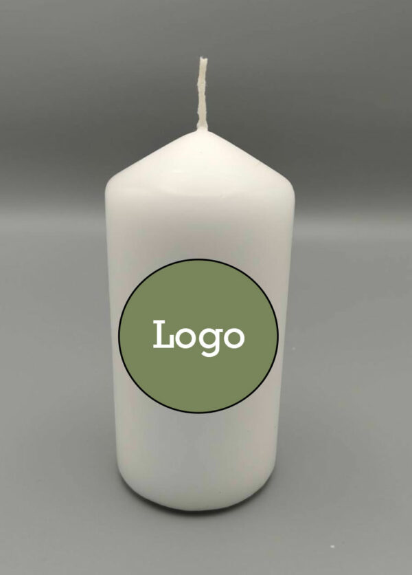 Kerze mit Logo, Logokerze 120x60