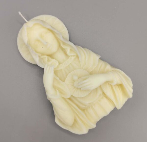 3D Kerze Maria mit Heiligenschein
