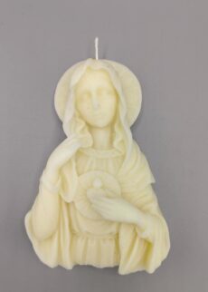 3D Kerze Maria mit Heiligenschein