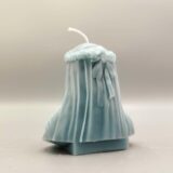 Frau mit Schleier Kerze 3D Kerze graublau Göttin