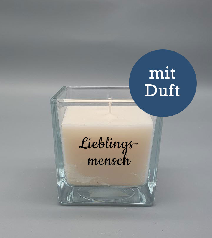Nachhaltige DUFTKERZE im Glas mit WUNSCH-AUFSCHRIFT - Die Kerzengießerei