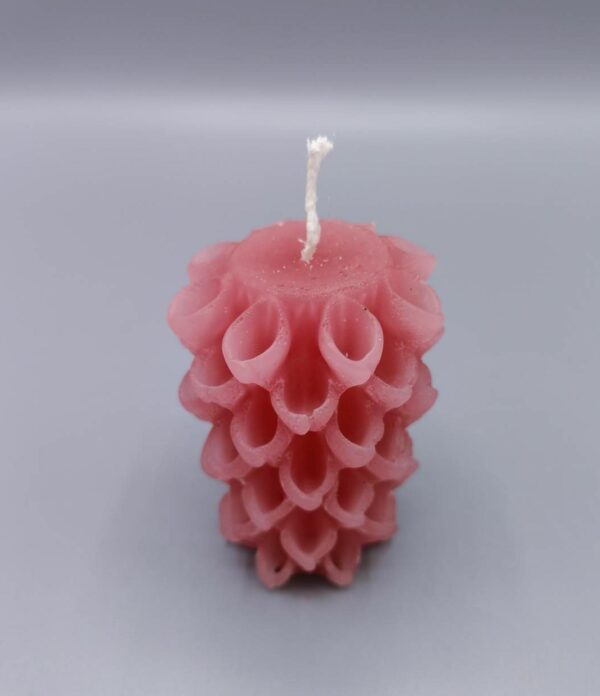 3D Kerzen Geschenk rosa Polygon