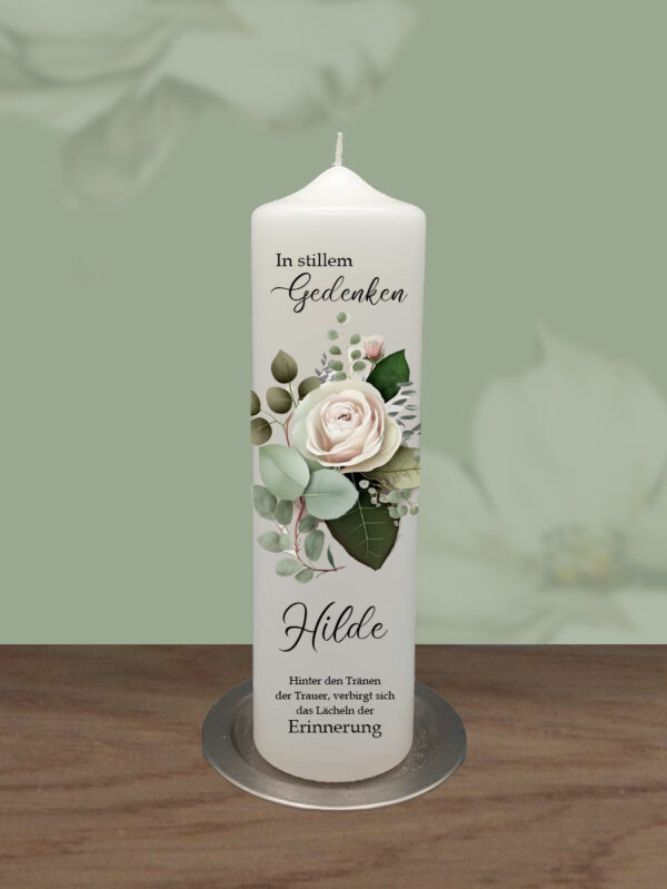Trauerkerze Rose HILDe 25x7cm