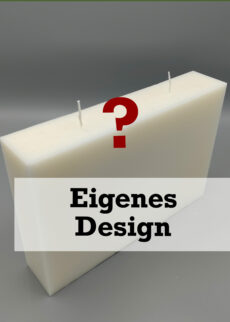 große blockkerze selbstgegossen eigenes Design