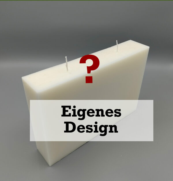 große blockkerze selbstgegossen eigenes Design