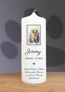 Trauerkerze Hundepfote 20x7 jimmy