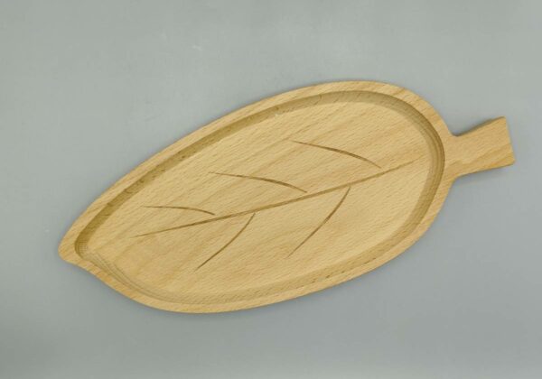 kerzenteller blattform blatt holz