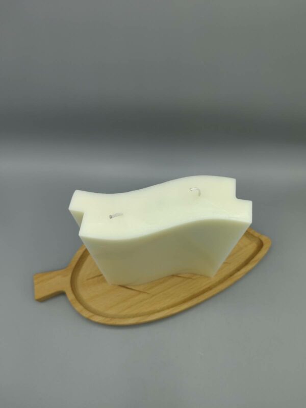 kerzenteller blattform blatt holz