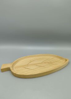kerzenteller blattform blatt holz