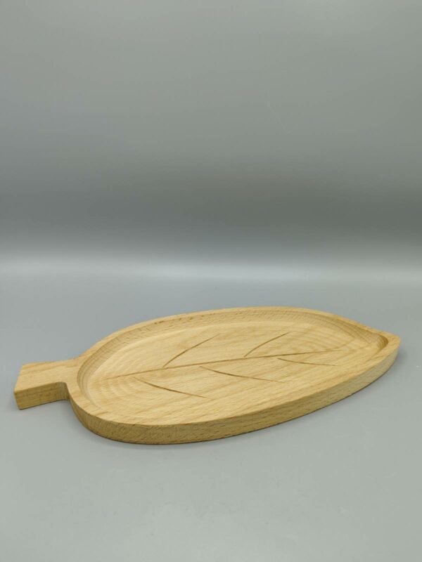 kerzenteller blattform blatt holz