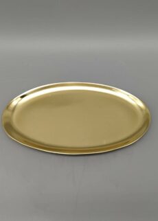 kerzenteller oval gold glänzend