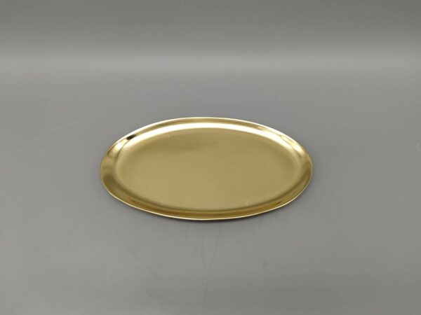 kerzenteller oval gold glänzend