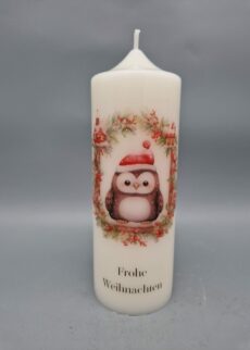 weihnachtskerze pinguin