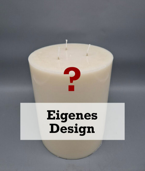 NACHHALTIGE Premium Zylinder Kerze mit 3 DOCHTE "Augenweide", mit EIGENEM DRUCKDESIGN von unserer Grafikerin gestaltet, Recycling-Wachs, 18,5 cm x 15 cm, Gewicht: ca. 3 kg, super lange Brenndauer! Farbe: Creme