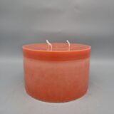 NACHHALTIGE YOGA Kerze mit 3 Dochte "Yoga Star", Recycling-Wachs, 15 x 9 cm, Farbe: Farbverlauf in Terracotta, UNIKAT