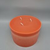 NACHHALTIGE YOGA Kerze mit 3 Dochte "Yoga Star", Recycling-Wachs, 15 x 9 cm, Farbe: Farbverlauf in Terracotta, UNIKAT – Bild 3