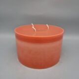 NACHHALTIGE YOGA Kerze mit 3 Dochte "Yoga Star", Recycling-Wachs, 15 x 9 cm, Farbe: Farbverlauf in Terracotta, UNIKAT – Bild 2