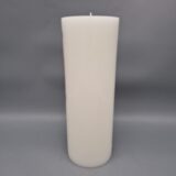NACHHALTIGE Flachkopfstumpen-Kerze, 21 x 7 cm, Recycling-Wachs, Elfenbein – Bild 2