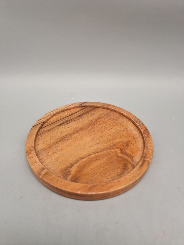 Holz Kerzenteller mit Rand