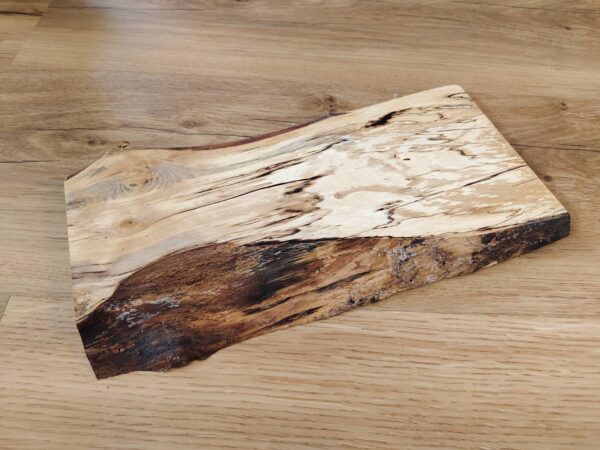 Unikat: Länglicher Kerzenteller aus Holz, naturbelassen – Bild 2