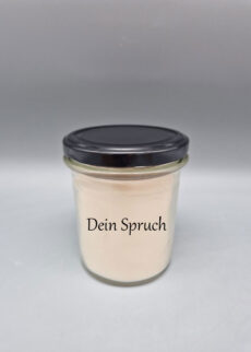 Raps Kerze im Glas mit Spruch