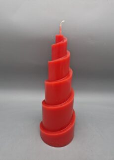 Nachhaltige Kerze Spiralpyramde "Feuer", Rot