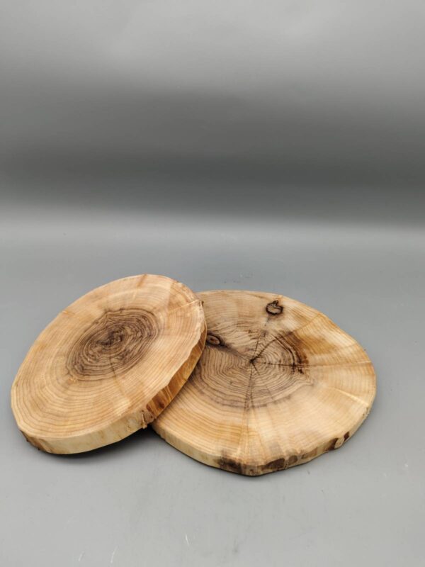 Holzscheibe rund, mit toller Maserung – Bild 2