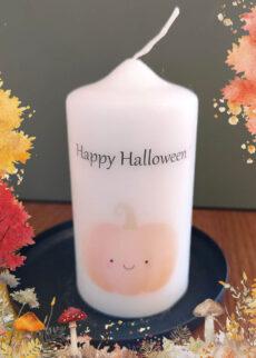 kerzengiesserei herbstkerze_kuerbiskerze halloween mit Rahmen