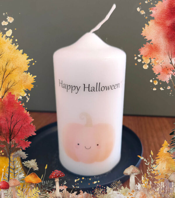 kerzengiesserei herbstkerze_kuerbiskerze halloween mit Rahmen
