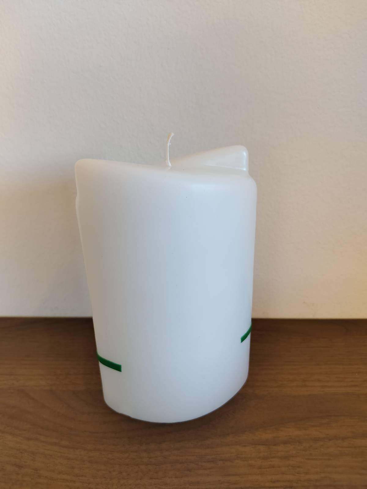 Premium 2-teiliges Lebenskerzen-Set aus 2-Flügel-Ellipse und Taufbrief "Lebensbaum Blätter in Grün" - Blätter in anderer Farbe möglich – Bild 4