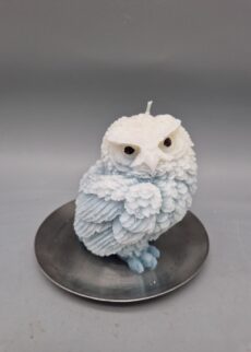 3D Kerze: "Eule", sehr detailgetreu, verschiedene Farben zur AUSWAHL (siehe Produktgalerie), nachhaltig aus Recyclingwachs