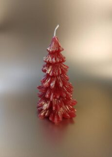 weihnachtskerzen tanne rot gold christbaum