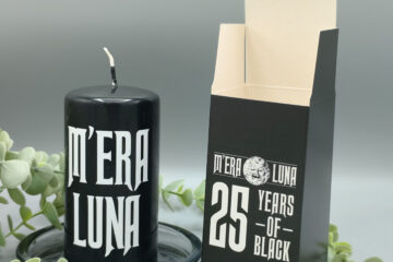 Mera Luna Hardrock Festival Kerzen mit schwarzem druck