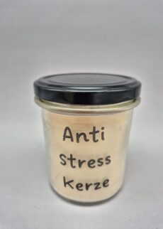 Natürliche RAPSWACHS Duftkerze im Glas "ANTI STRESS KERZE", mit natürlichem Duft Vanille oder Lemongras, 9 x 7 cm